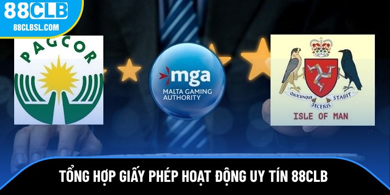 Tổng hợp những giấy phép uy tín mà 88CLB đang sở hữu